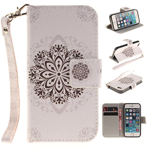 Portefeuille housse coque à rabat pour iphone s...