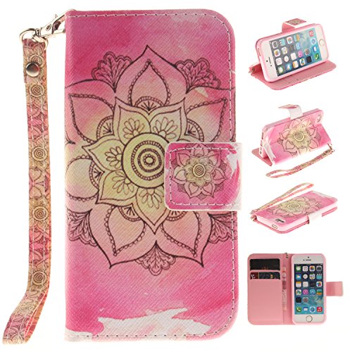 Portefeuille housse coque à rabat pour iphone s...