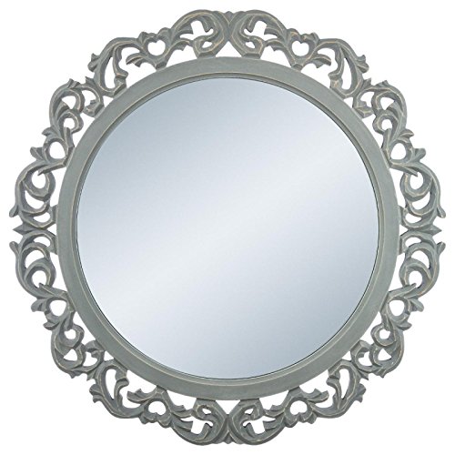 Paris Prix - miroir rond "moucharabieh" 55cm gris code EAN B01L75GWMG 