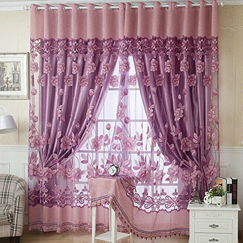 Rideaux classiques brilliant lightpurple lotus ...
