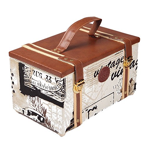 Coffret couture fantaisie vintage marron - Tail...