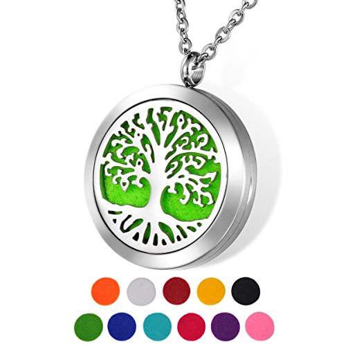 HOUSWEETY Collier Pendentif Aromatique Diffuseu...