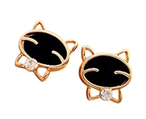 2pcs/lot boucles d'oreilles en forme mignon cha...