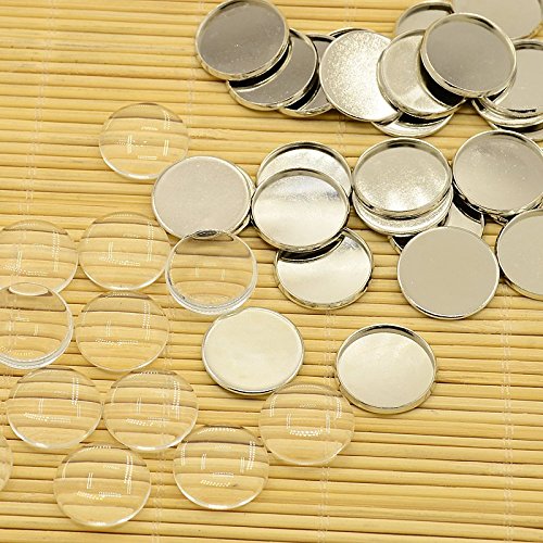 PandaHall - Lot de 10 Kit Supports + Cabochons ...
