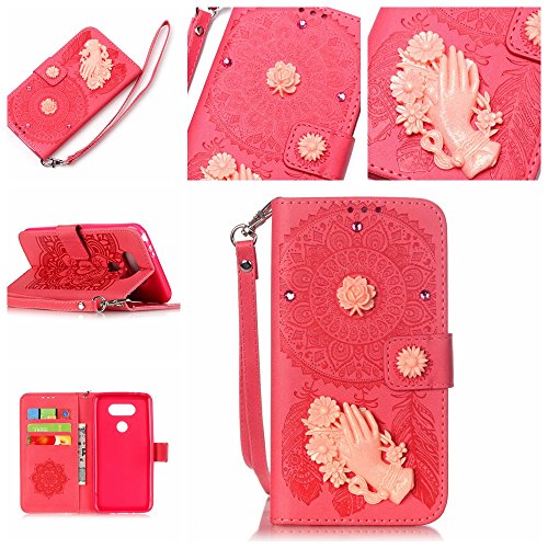 Coque Etui pour LG G5, LG G5 Coque en Cuir Flip...