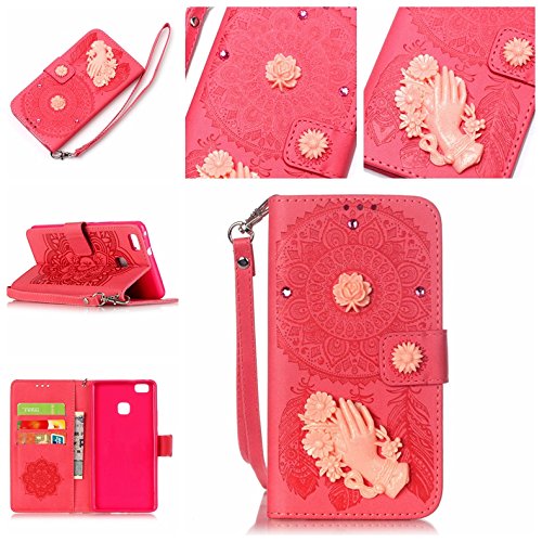 Coque Etui pour P9 Lite, P9 Lite Coque en Cuir ...