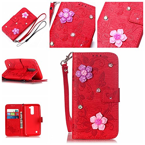 Coque Etui pour LG K7, LG K7 Coque en Cuir Flip...