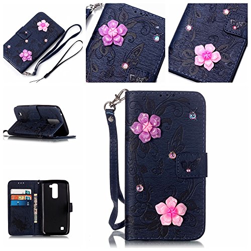 Coque Etui pour LG K7, LG K7 Coque en Cuir Flip...