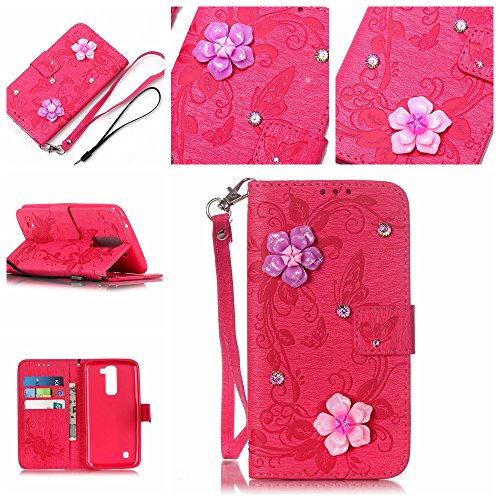 Coque Etui pour LG K7, LG K7 Coque en Cuir Flip...