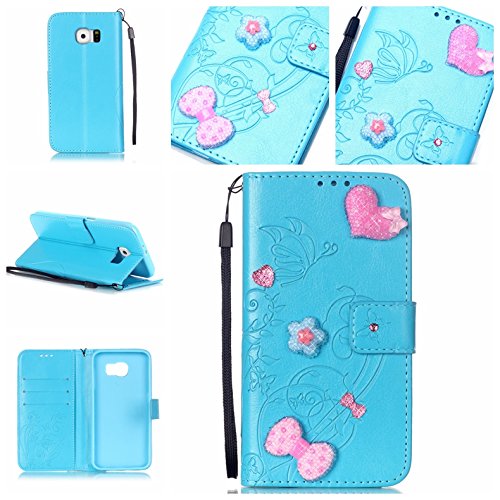 Coque Etui pour Galaxy S6,Galaxy S6 Cuir Portef...