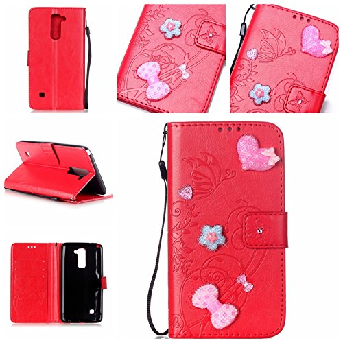 Diamond pu cuir case etui - multi-function ferm...