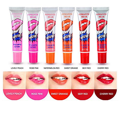 6pcs/lot rouge à lèvre durable étanche tattoo m...