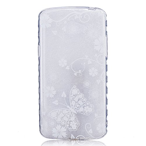 Cozy Hut Etui LG K5, Coque LG K5, Cozy Hut® papillon Pattern Etui Housse Téléphone Couverture de doux Plastique Coque pour LG K5 - papillon Blanc code EAN B01LPM6S2A 