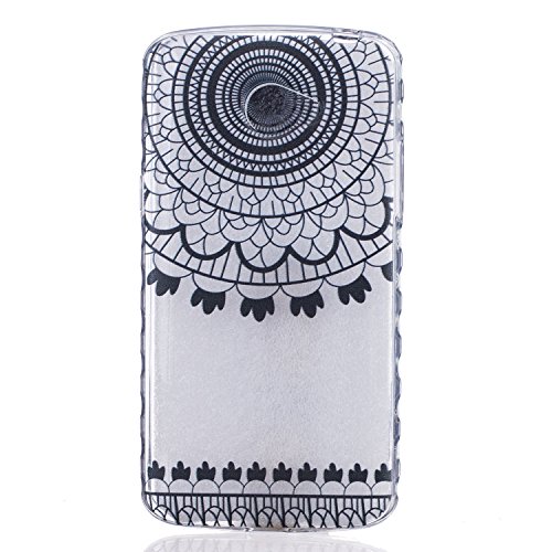 Etui LG K5, Coque LG K5, Cozy Hut® Campanula Ancient Pattern Etui Housse Téléphone Couverture de doux Plastique Coque pour LG K5 - Campanula Noir B01LPM6YC4 Cozy Hut