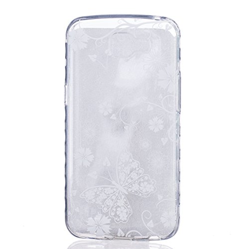Cozy Hut Etui LG K4, Coque LG K4, Cozy Hut® papillon Pattern Etui Housse Téléphone Couverture de doux Plastique Coque pour LG K4 - papillon Blanc code EAN B01LPM7GZI 