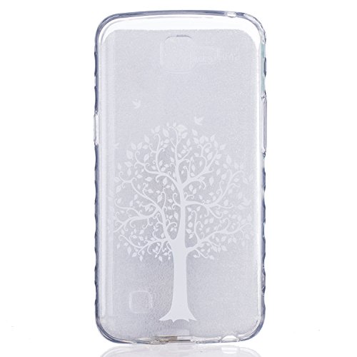 Cozy Hut Etui LG K4, Coque LG K4, Cozy Hut® Arbres Pattern Etui Housse Téléphone Couverture de doux Plastique Coque pour LG K4 - arbre blanc code EAN B01LPM7LW6 