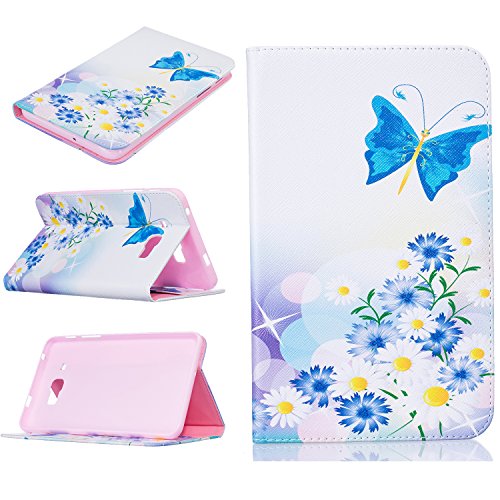 Cozy Hut Galaxy Tab J 7.0 Housse,Galaxy Tab J 7.0 Coque, Samsung Galaxy Tab J 7.0 Wallet Case Cover - Cozy Hut Ultra Slim Flip-style Magnetic Closure Book Style PU Cuir Étui Portefeuille Housse Luxe Cuir Case Full Body Coloré Peint Motif Wallet Cuir Coque Etui pour Samsung Galaxy Tab J 7.0 -Papillons code EAN B01LPS94ZC 