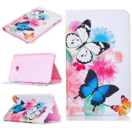 Cozy Hut Galaxy Tab J 7.0 Housse,Galaxy Tab J 7.0 Coque, Samsung Galaxy Tab J 7.0 Wallet Case Cover - Cozy Hut Ultra Slim Flip-style Magnetic Closure Book Style PU Cuir Étui Portefeuille Housse Luxe Cuir Case Full Body Coloré Peint Motif Wallet Cuir Coque Etui pour Samsung Galaxy Tab J 7.0 -Deux papillons code EAN B01LPS991G 