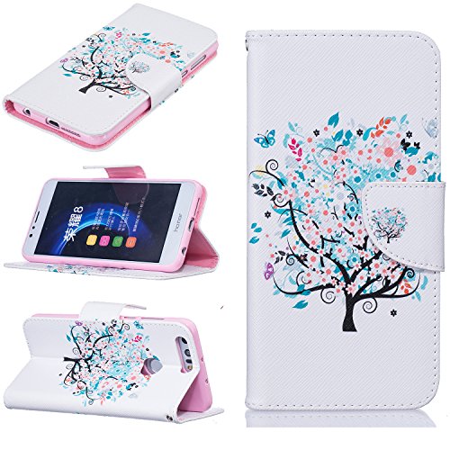 Coque pour huawei honor 8,housse en cuir pour h...