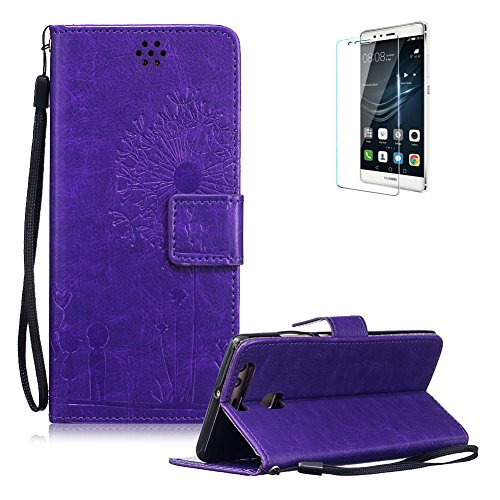 Huawei P9 Portefeuille Magnétique Flip Housse C...