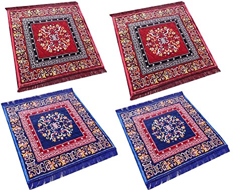 kouber Industries Rouge Pooja aasan, Tapis de L...
