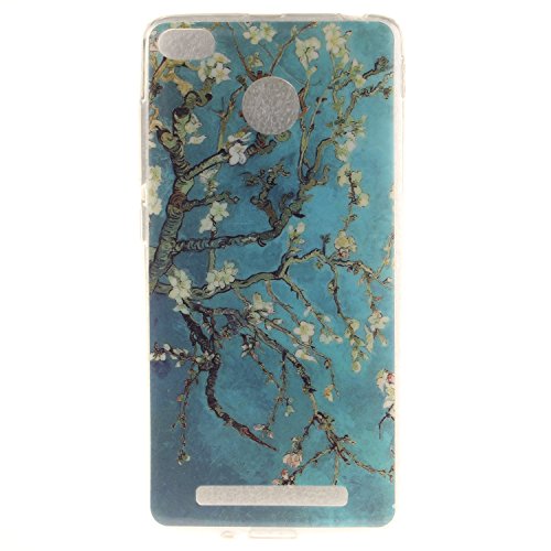 Coque pour Redmi 3S Hongmi 3S, Etui pour Redmi 3S Hongmi 3S,Cozy Hut® Transparente Ultra Mince Souple TPU Silicone Avec Blanc Dessin Etui Housse de Protection Coque Étui Case Cover pour Xiaomi Redmi 3S Hongmi 3S - Housse Etui Protection Full Silicone Souple Ultra Mince Fine Slim, TPU avec Absorption de Choc, Etui Silicone Transparente, Très Légère / Ajustement Parfait / Coque pour Xiaomi Redmi 3S Hongmi 3S - Arbre d'amande B01LW1VRDG Cozy Hut