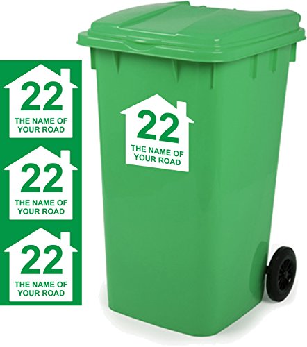 Magnetic Marketing Stickers poubelle à roulettes customsed Lot de 3 panneaux Taille 18 cm x 18 cm D6 code EAN B01LW40YTW 
