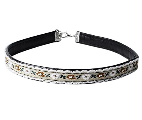 1x collier ras du cou en cuir artificiel style ...