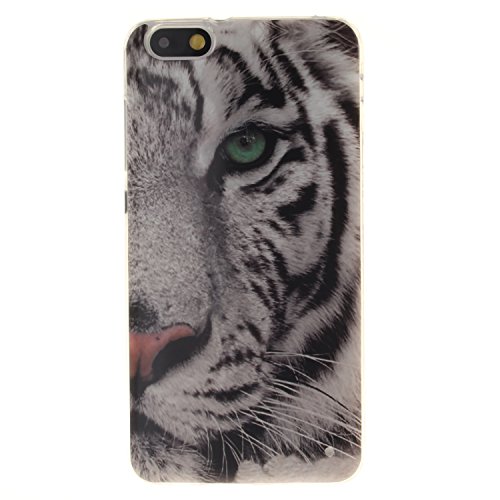 Cozy Hut Coque pour Honor 4X, Etui pour Honor 4X,Cozy Hut® Transparente Ultra Mince Souple TPU Silicone Avec Blanc Dessin Etui Housse de Protection Coque Étui Case Cover pour Huawei Honor 4X - Housse Etui Protection Full Silicone Souple Ultra Mince Fine Slim, TPU avec Absorption de Choc, Etui Silicone Transparente, Très Légère / Ajustement Parfait / Coque pour Huawei Honor 4X - white Tiger code EAN B01LW4GJVU 
