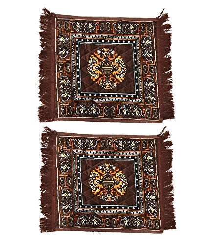 kouber Industries Pooja Tapis de coton Lot de 2...