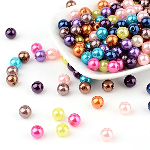 PandaHall- Lot de 200pcs Mixte Couleur Imitatio...