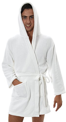 Mens courte Longueur Corel Fleece Peignoir avec...