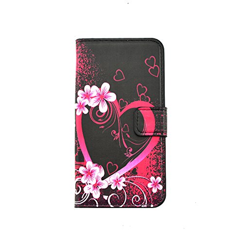 Cozy Hut Coque pour Huawei Y6 / Honor 4A, Cozy Hut Huawei Y6 / Honor 4A Bookstyle Étui Fleur Housse en Cuir Case à rabat pour Huawei Y6 / Honor 4A Coque de protection Portefeuille TPU Case, Housse Etui pour Huawei Y6 / Honor 4A Slim Cuir PU Case Cas de Couveture Coque Protection Anti Rayure Anti Choc Résistante Fashion - fleur d'amour code EAN B01LX5LJX1 