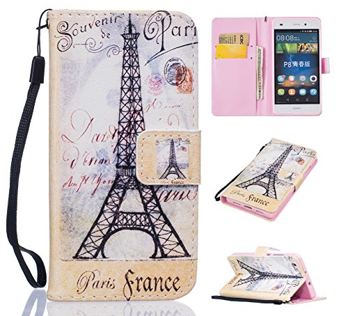 Coque pour huawei p8 lite,housse en cuir pour h...