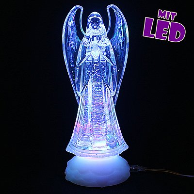 Figurine avec paillettes remous et LED Changeme...