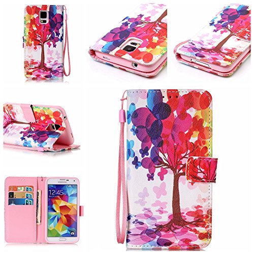 Coque pour samsung galaxy s5 g900,housse en cui...