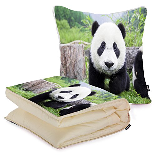 Custom car travel square pillow with blanket 2 ...