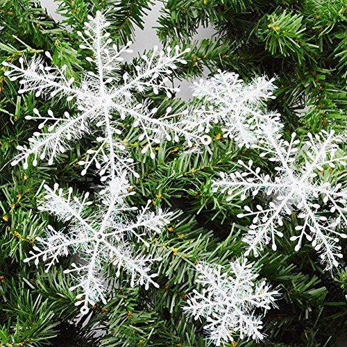 Coscelia 30pcs flocons de neige décorations de noël ornements suspendus blanc code EAN B01LY7P3R8 