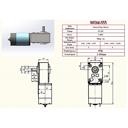 bqlzr en métal 12 V DC High Torque porté à mote...