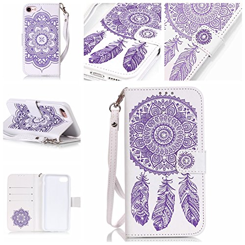 Coque pour iphone 7 (4,7 zoll),housse en cuir p...