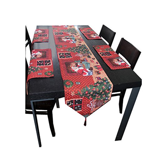 Chemin de table père noël tassel nappe de table...