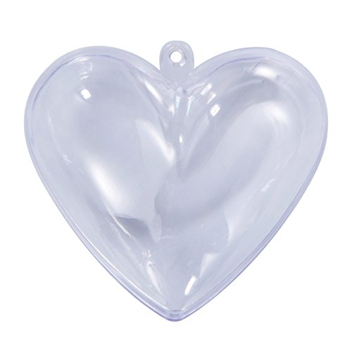HOUSWEETY Boule Spheres Forme Coeur en Plastiqu...