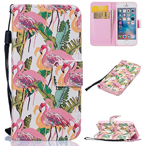 Coque pour iphone se 5 5s,housse en cuir pour i...