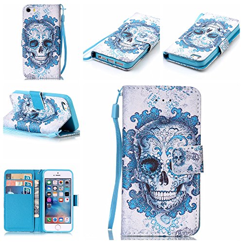 Coque pour iphone se 5 5s,housse en cuir pour i...