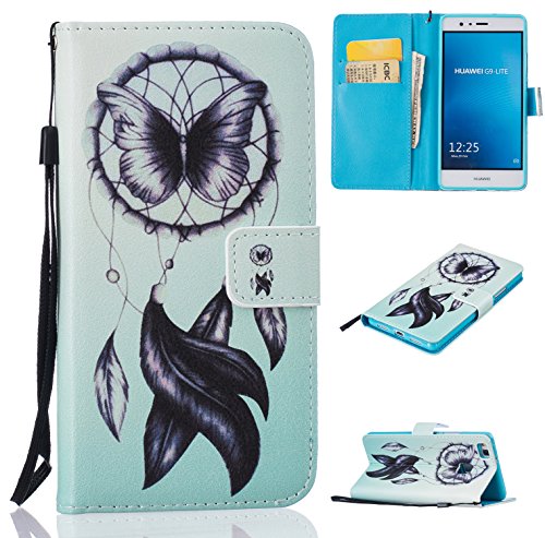 Coque pour huawei p9 lite,housse en cuir pour h...