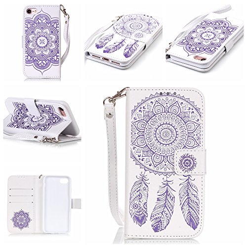 Coque pour iphone 7 (4,7 zoll),housse en cuir p...