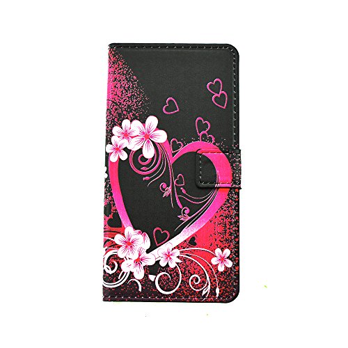 Cozy Hut Coque pour Sony Xperia C6, Cozy Hut Sony Xperia C6 Bookstyle Étui Fleur Housse en Cuir Case à rabat pour Sony Xperia C6 Coque de protection Portefeuille TPU Case, Housse Etui pour Sony Xperia C6 Slim Cuir PU Case Cas de Couveture Coque Protection Anti Rayure Anti Choc Résistante Fashion - fleur d'amour code EAN B01LZFMJE0 