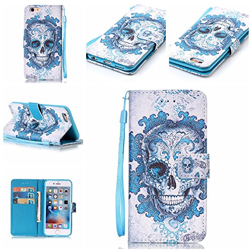 Coque pour iphone 6s plus (13,9 cm (5,5 zoll),housse en cuir pour iphone 6s plus (13,9 cm (5,5 zoll),imprimé étui en cuir pu cuir flip magnétique portefeuille etui housse de protection coque étui case cover avec stand support avec des cartes de crédit slot et fonction support pour iphone 6s plus (13,9 cm (5,5 zoll) B01LZKH5CK BONROY