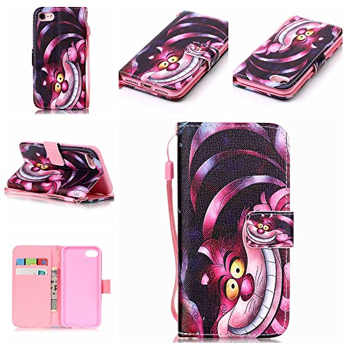 Cozy Hut Pochette iPhone 7 4.7", Coque Apple iPhone7 Portefeuille, Cozy Hut ® Case Cover iphone7 Cover Case,étui en cuir de qualité supérieure PU avec dragonne portefeuille flip stand Case Retro Cartoon Case Impression couleur pour iPhone 7 Etui Portefeuille Housse de Protection pour iPhone7 Etui Housse Flip Cover Case - Cartoon cat code EAN B01LZLUSEJ 