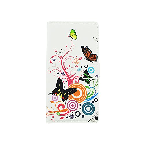 BONROY Coque pour sony xperia c6,housse en cuir pour sony xperia c6,imprimé étui en cuir pu cuir flip magnétique portefeuille etui housse de protection coque étui case cover avec stand support avec des cartes de crédit slot et fonction support pour sony xperia c6 code EAN B01LZRF4S5 